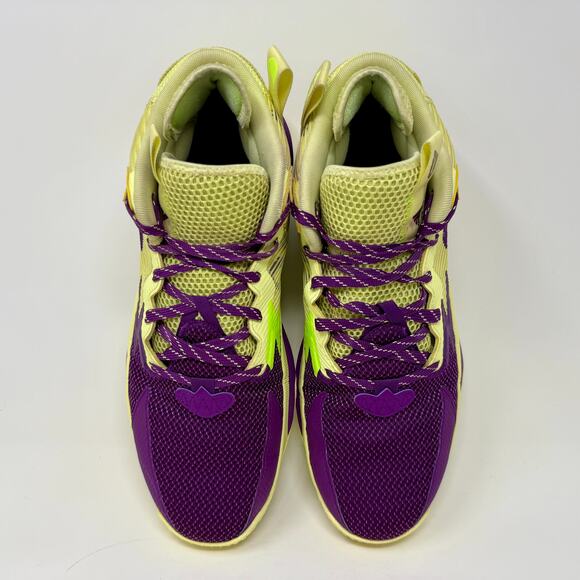 Adidas Dame 8 Lillard Basketball Shoes Mens Sz 13 Purple Yellow S-1524 Sporty - Picture 14 of 16